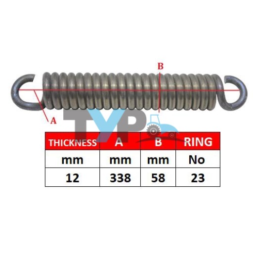 KÜLTÜVATÖR YAYI 12 MM*23 BOY 338 MM ÇAP 58 MM